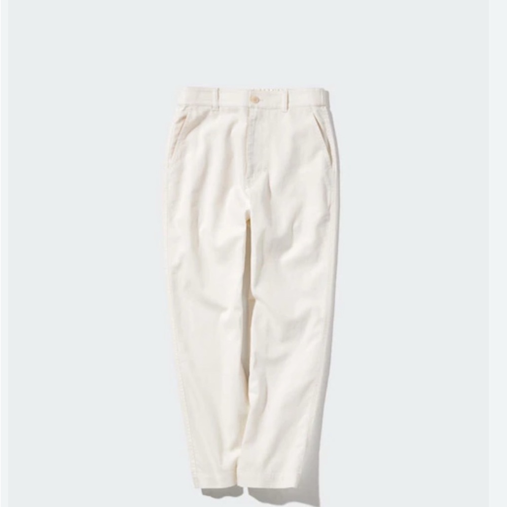 Uniqlo Cream Ankle Cropped Pants